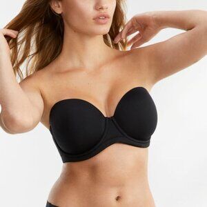 Wacoal Red Carpet Convertible Strapless Full Figure Underwire Bra 32DDD BLACK